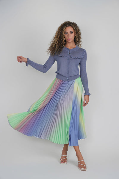 Front Row Water Color Pleated Skirt Hats to Hose