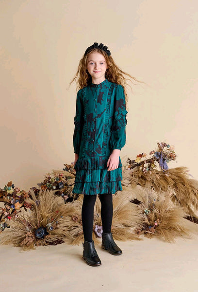 Porter Black Splotch Design Dress