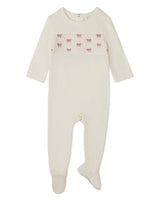 Minimoi Pretty Bow Smocking Footie