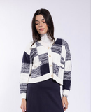 Latitude Brushed Checkered Cardigan