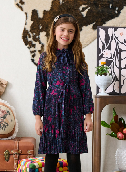 Porter Print Small Pleated Dress