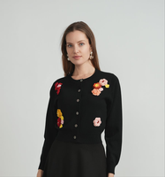 Mademoiselle Floral Applique Cardigan