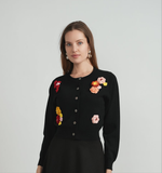 Mademoiselle Floral Applique Cardigan