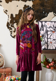 Porter Chiffon w/ Floral Design Dress