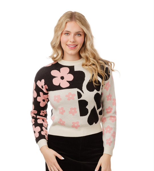 Zoey + Oliver Flowers Sweater