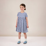 Analogie Checked Tulip Dress Short Sleeve