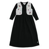 Miss Mini Robe With Embroidered Flower Vest
