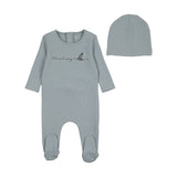 Bee & Dee Lets Go Footie, Hat & Blanket