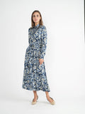 The Alley Fake Wrap Print Dress