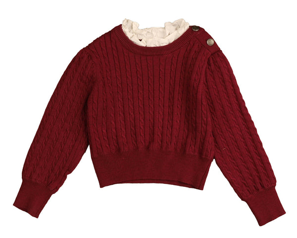 NOMA Girls Knit with Shirt Collar