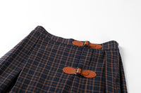 Nou Nelle Buckle Plaid Skirt