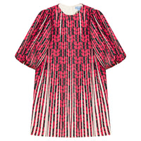 Pompomme Printed Pleated Dress