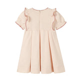 Nou Nelle Pleated Embroidered Dress