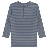 24/7 Ribbed Striped Henley Zip Tee