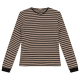 Coco Stripe Vneck W Contrast Tee