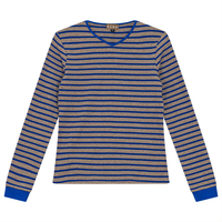 Coco Stripe Vneck W Contrast Tee