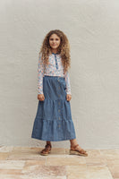 Charlotte & George Button Down Tiered Skirt