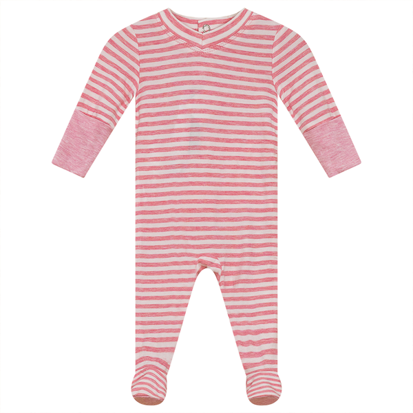 Whipped Cocoa Stripe Footie