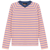 MiuMax Stripe Vneck Raglan Tee