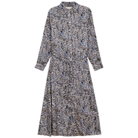 Coco de le Mour Printed Satin Shirt Dress