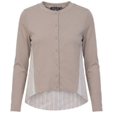 Diciannove Cardigan Shirt Combo Blouse