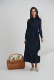 Versatile Embroidered Belted Jumper