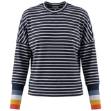 Dot Stripe Top w/ Color Cuff