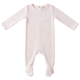 Little Fragile Stripe Pointelle Footie w Hat Set