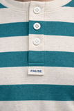 Pause Logo Striped Polo