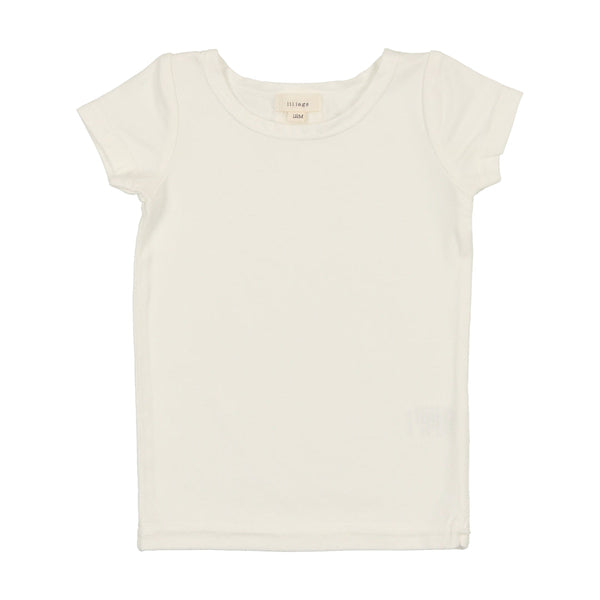 Teen Girls' Cropped Ribbed T-Shirt With Crossed Waistband & Leg Of Muttons  Sleeve
