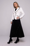 Edera Pleated Velvet Skirt