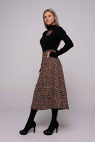 Edera Tweed Double Button Row Skirt