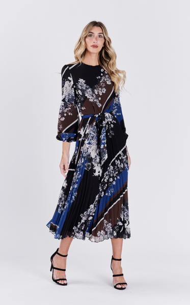 Paper Parachute Printed Pleated Dress
