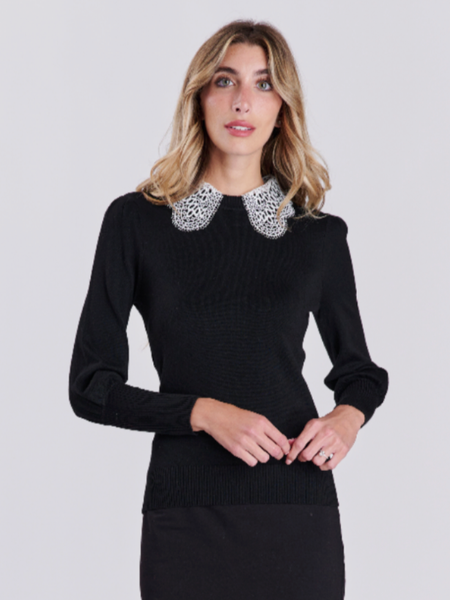 Paper Parachute Lace Collar Sweater