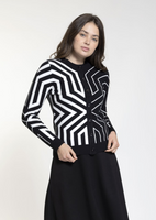 La/Simona Zig Zag Cardigan Top