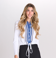 OOTD Striped Button Down Top
