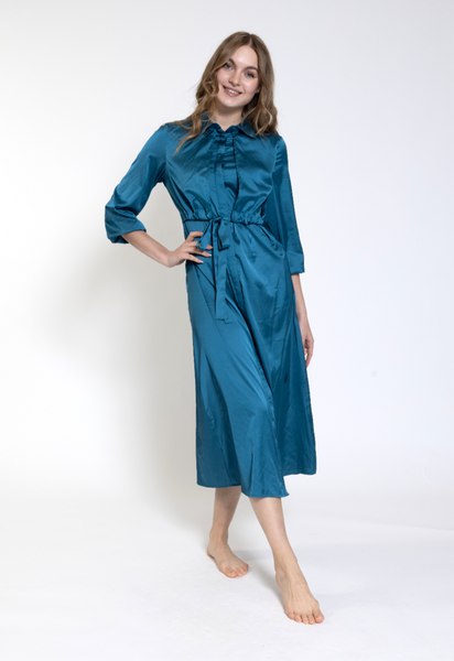 Azelea Satin Blouse Overlay Dress