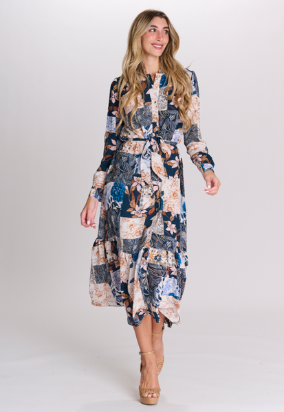 Paper Parachute Floral Button Down Dress