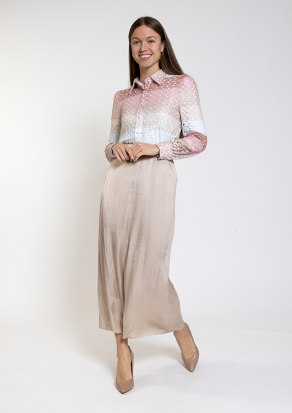 Azelea Lace Button Down Top