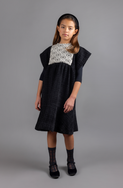 Madam TI Crochet Textured Dress