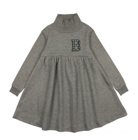 Lil Legs Plaid Applique Sweatshirt Dress