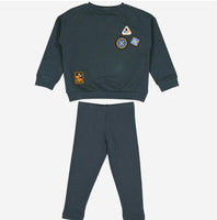 Kai Kelly Motif Baby Sweatshirt & Legging Set