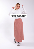 Latitude Corduroy Mock Wrap Skirt