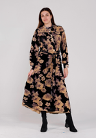 Ivee Cut Velvet Large Floral Dress