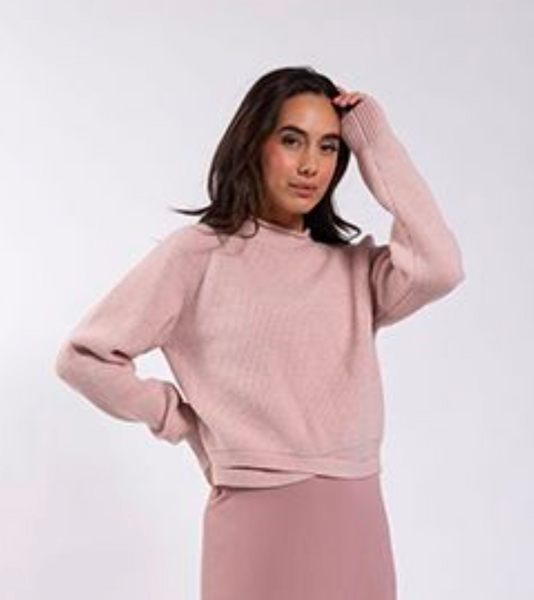 Latitude Crossover Hem Sweater