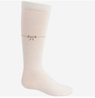 Zubii Suede Bow Knee Sock