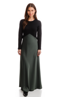 Donna Bella Knit & Satin Dress