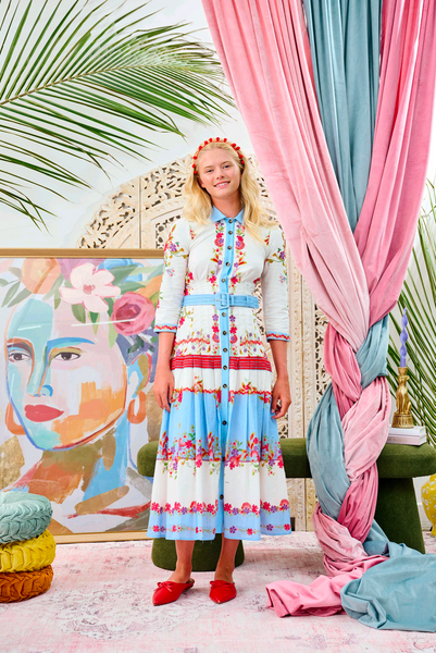 Laurent Floral Linen Dress