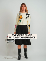 Dot Flowers w String Sweater