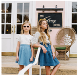 Lil Legs Denim Gathered Skirt